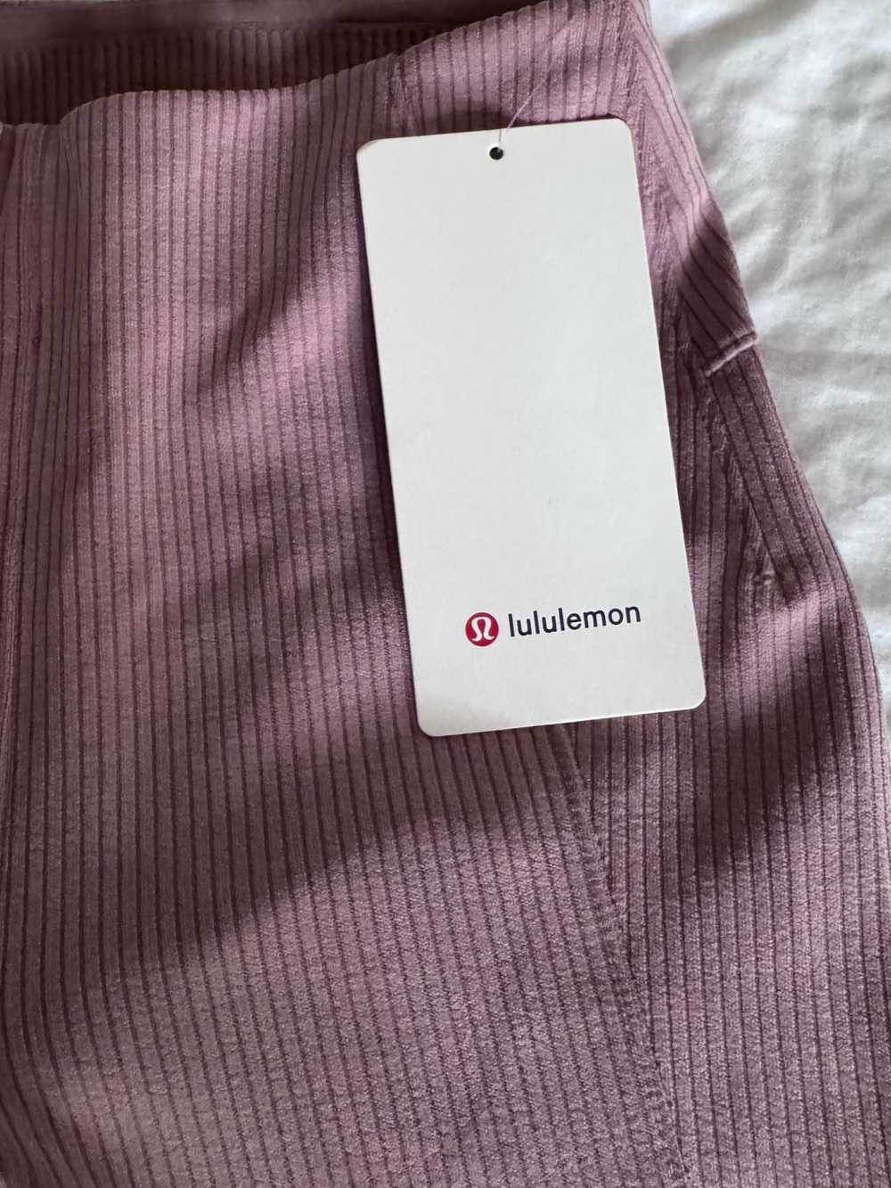 NWT Lululemon Ribbed Flare Pants Pink Mauve High Rise Yoga Lounge Women’s Size 2 - Picture 9 of 10